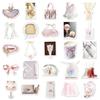 Ballet-Inspired Pink Heart Stickers: 50 Sheets for Water Bottles, Phone Cases, Laptops & DIY Projects