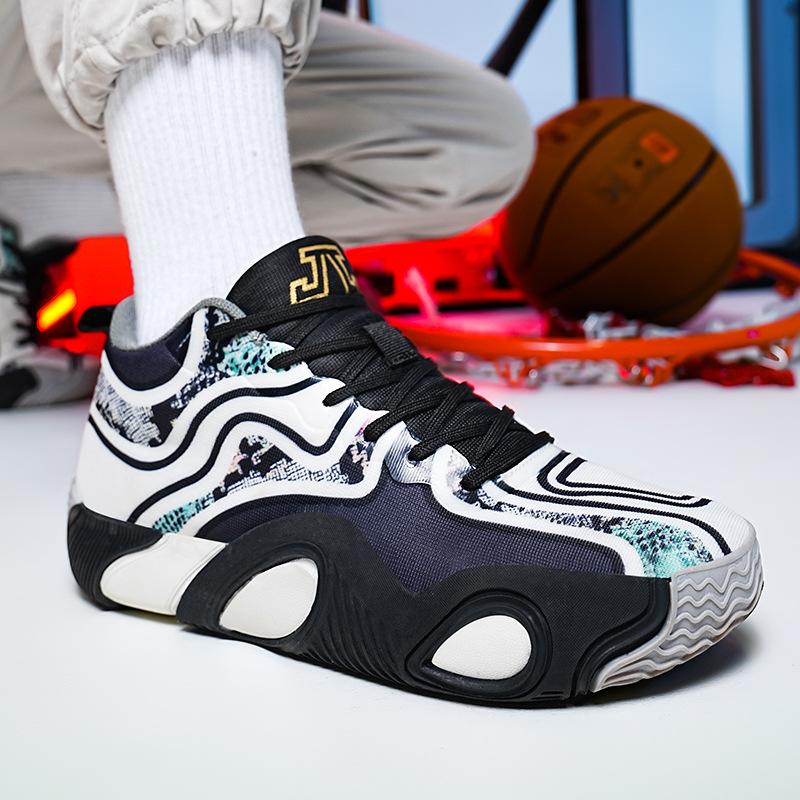 Special Basketball Shoes for Men and Women Tatum 3rd Generation Camouflage Zebra Wear-resistant Shock Absorption and Anti-skid Professional Competiti