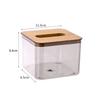 Decorative Tissue Box Cover, Transparent Grey Tissue Holder for Home and Office, Multifunctional Storage Box, Simple Tissue Box