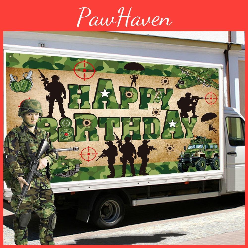 Militär Hintergrund Banner Stoff Für Kindergeburtstagsfeiern Und Themenveranstaltungsdeko