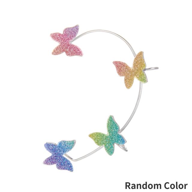 

Новые блестящие серьги-клипсы и крючки для ушей в виде бабочек, все в одном, персонализированные серьги-бабочки с блестками без проколотых ушей