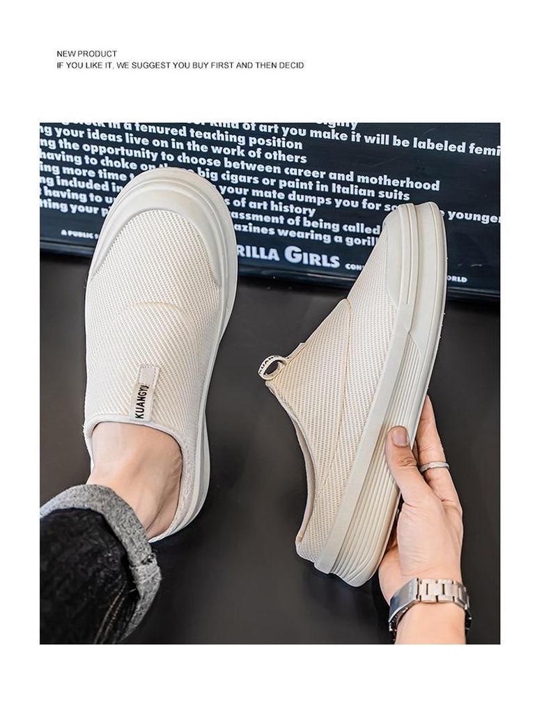 Veelzijdige Zomer Canvas Witte Instapslippers - Lichtgewicht Casual Schoenen