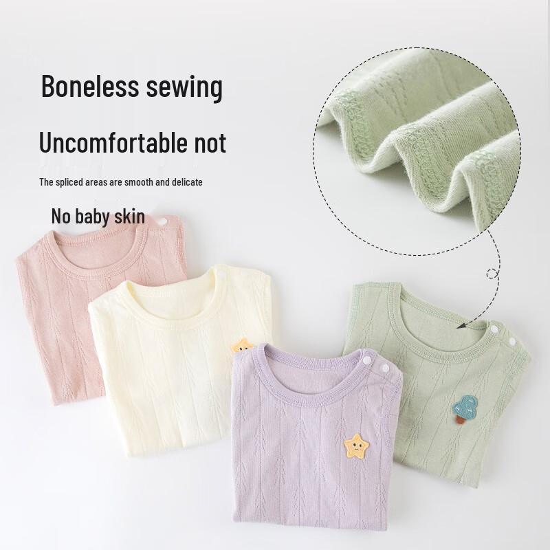 Unisex Baby Pure Cotton Long-Sleeve Bodysuit Romper 80