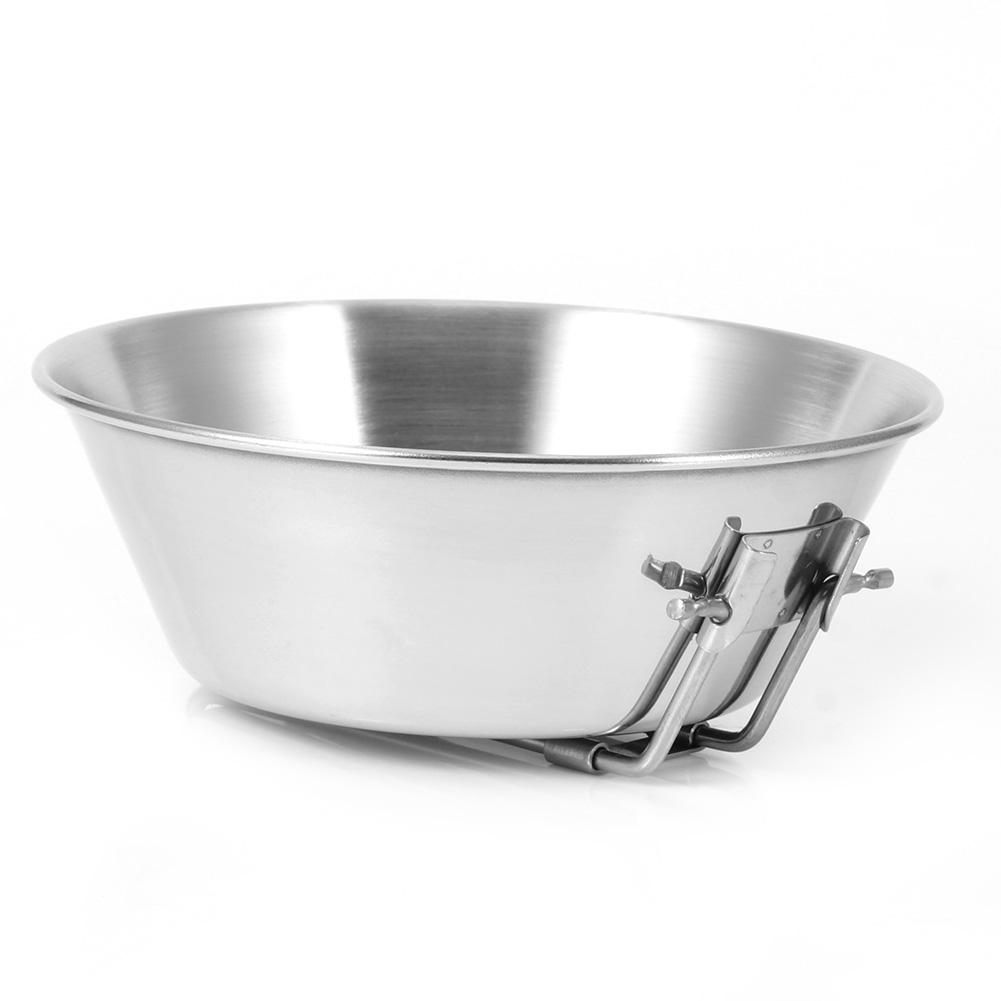 Outdoor Verdicken 304 Edelstahl Klapp Tragbare Picknick Schüssel Camping Kochgeschirr Utensilien