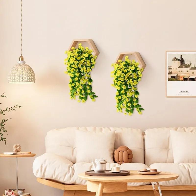 UV-Resistant Artificial Morning Glory Eucalyptus Hanging Decor Perfect for Home Garden Weddings Versatile Outdoor Holiday Decora