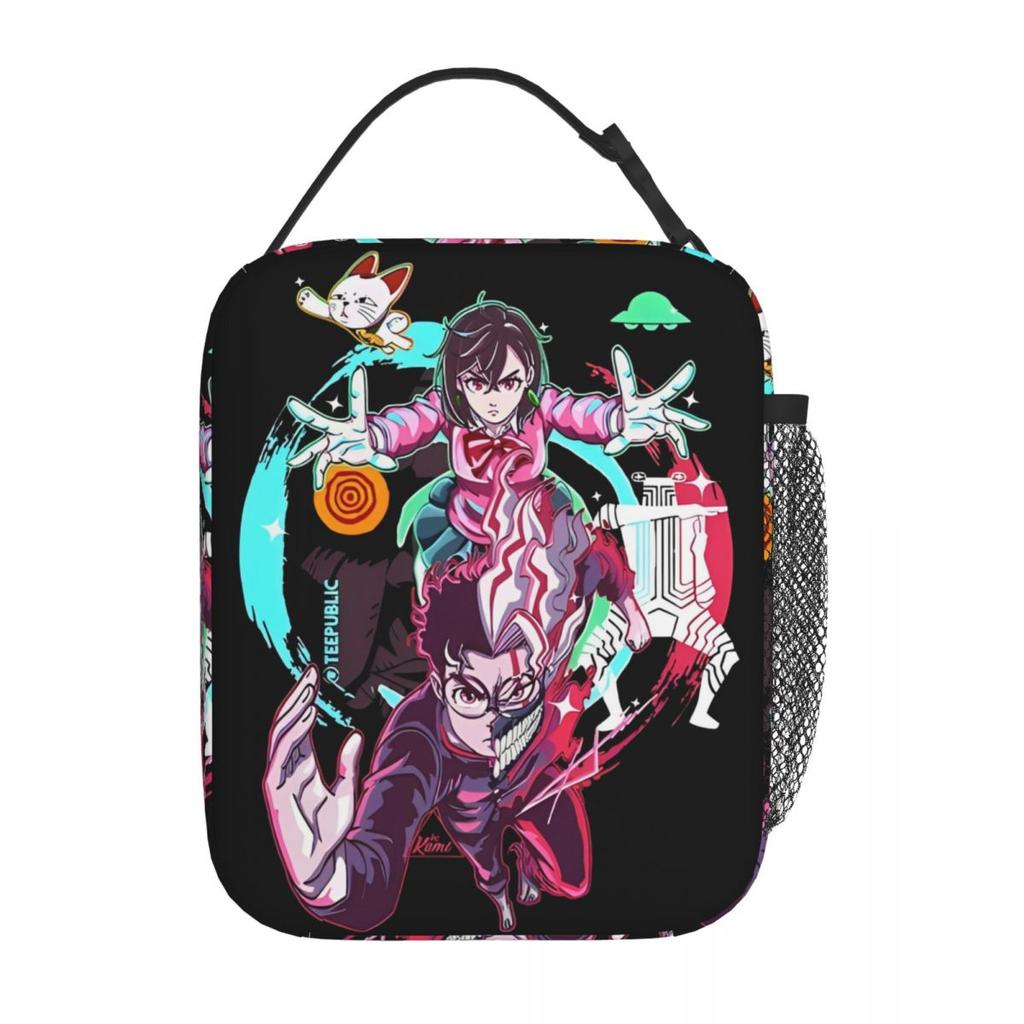 Cat Anime Lunch Bag Dandadan Lucky Turbo Granny Fashion Lunch Box School Portable Insulated Tote Food Bags Graphic Cooler Bag