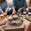 Bandeja Giratória de Lanches com Múltiplos Compartimentos Prato Giratório de Compartimentos Aperitivos de Festa