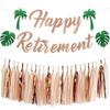 Retirement Theme Party Banner And Tassel With For Summer Event And Background Decor