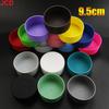 1 pièce 9,5 cm Pour une vie meilleure Gaine de protection souple en silicone pour le fond de tasse pour bouteille d'eau en verre, thé, accessoires anti-dommages