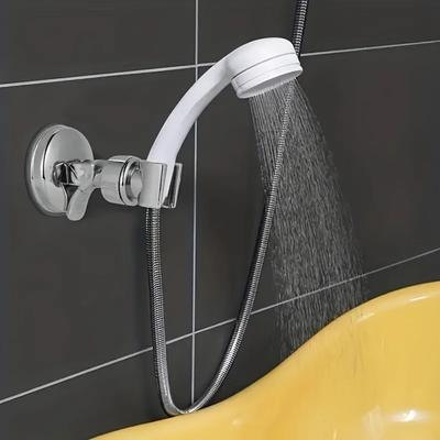 Shower Holder With Suction Cup ° Rotation Plastic Bathroom Accessory Self-adhesive Wall Mount Bracket
