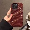 Stilvolle Handyhülle mit Wellenmuster aus Seide für iPhone 16, 15, 13, 14, 12, 11 Pro Max, 17 – Stoßfeste Schutzhülle aus weichem Silikon