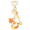 Playful Mushroom Pumpkin Keyring Decorative Beaded Accent Key Organiser Thanksgiving Theme Keychain For Purse Keys