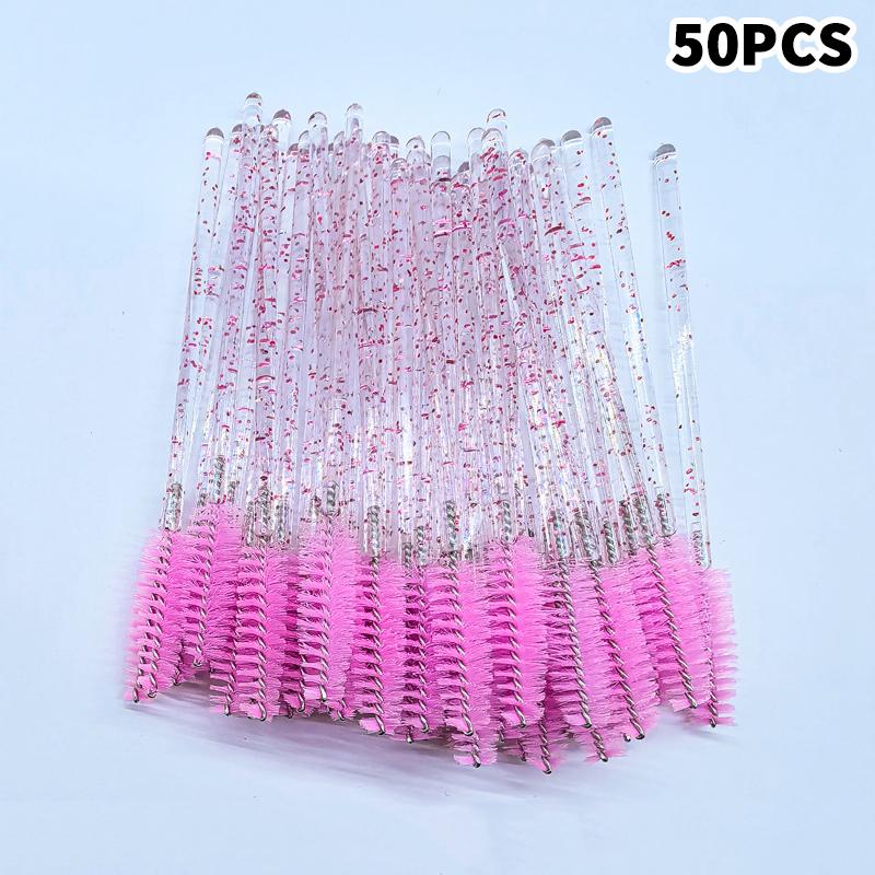 Disposable Crystal Eyelashes Brush Comb 50/100Pcs Eye Lashes Extension Mascara Wands Makeup Professional Makeup Beauty Tool