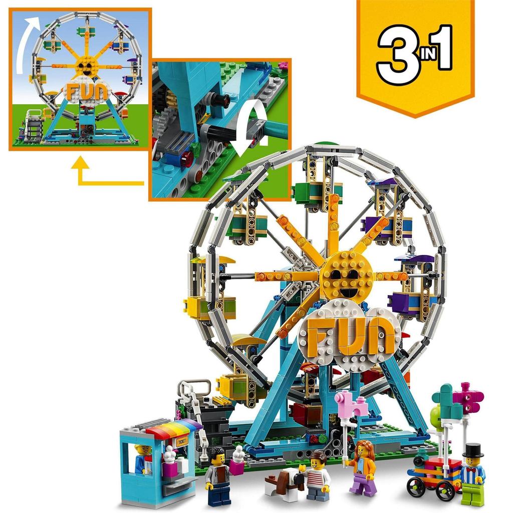 LEGO Creator Ferris Wheel 31119, a Toy Block Gift for Boys and Girls Ages 9 and Up.