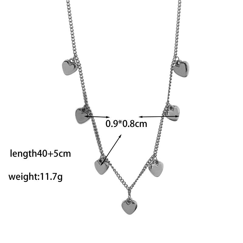 Elegant Personalized Double Heart Pendant Titanium Steel Necklace for Women