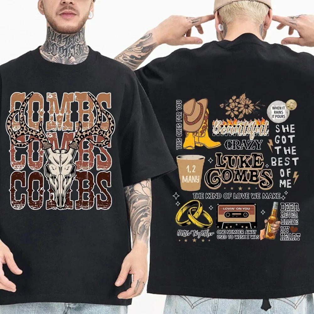 Men's Tops Country Music T-Shirts Man Woman Harajuku O-Neck Print Cotton Short Sleeve Casual Loose Shirts Fans Gift Unisex