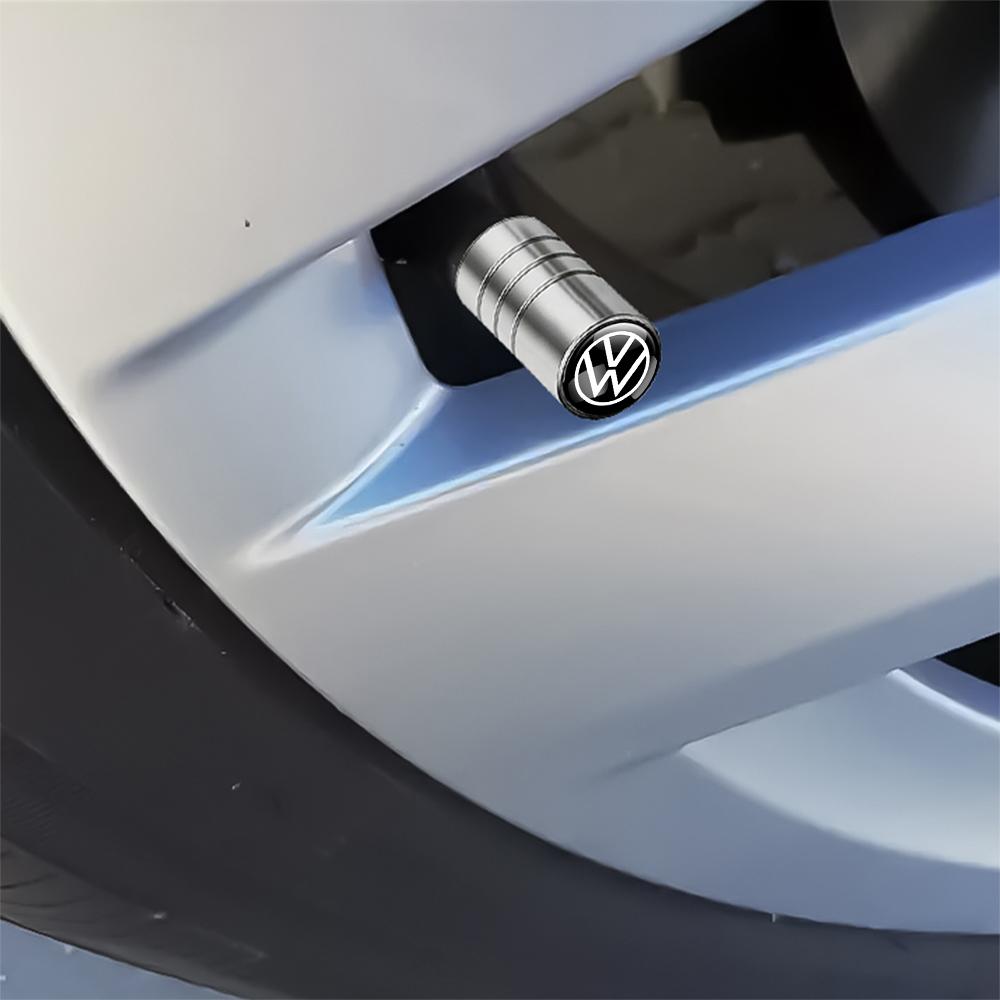 For Volkswagen 3D Metal Car Wheel Tire Valve Caps Stem Cover Accessories For Volkswagen VW Rline Golf 4 5 6 7 Tiguan Passat B5 B6 B7 CC MK5 MK6