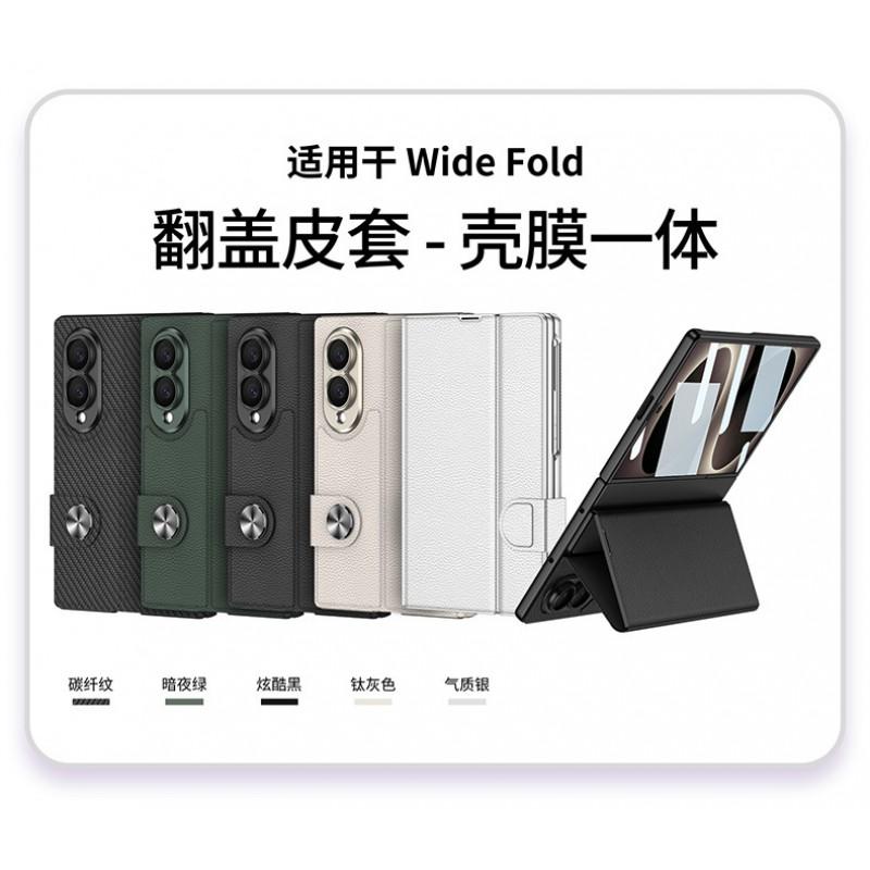 Custodia Flip Sottile in Ecopelle PU per Galaxy Z Fold8 con Porta Penna Stand Magnetico Anti-Graffio Antiurto per Uso Quotidiano