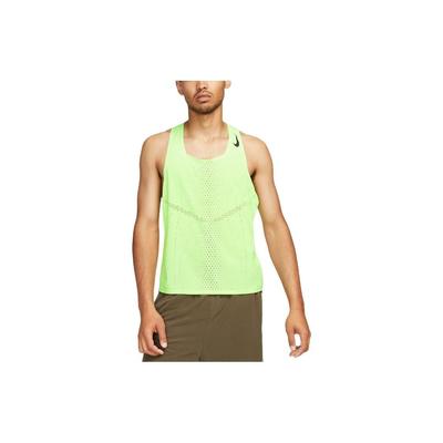 Solides Logo Atmungsaktiv Schnelltrocknend Laufen Training Hürdenweste Herren Tops Grün DM4625-358