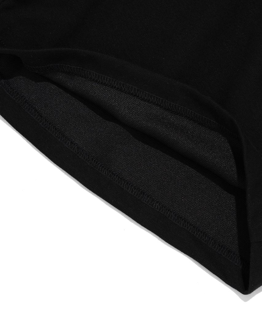 ANALOG MOOD Soft Plain Pintuck Cotton Shorts (Black)