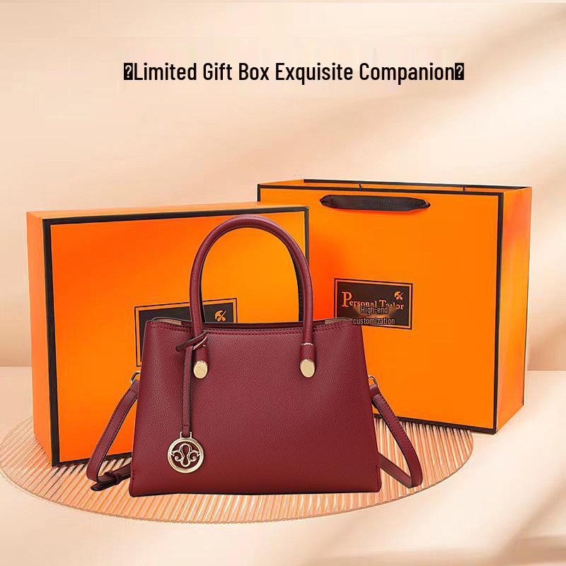 Elegant Red Mummy Bag: Fashionable, Spacious Handbag for Mother-of-the-Bride At Weddings