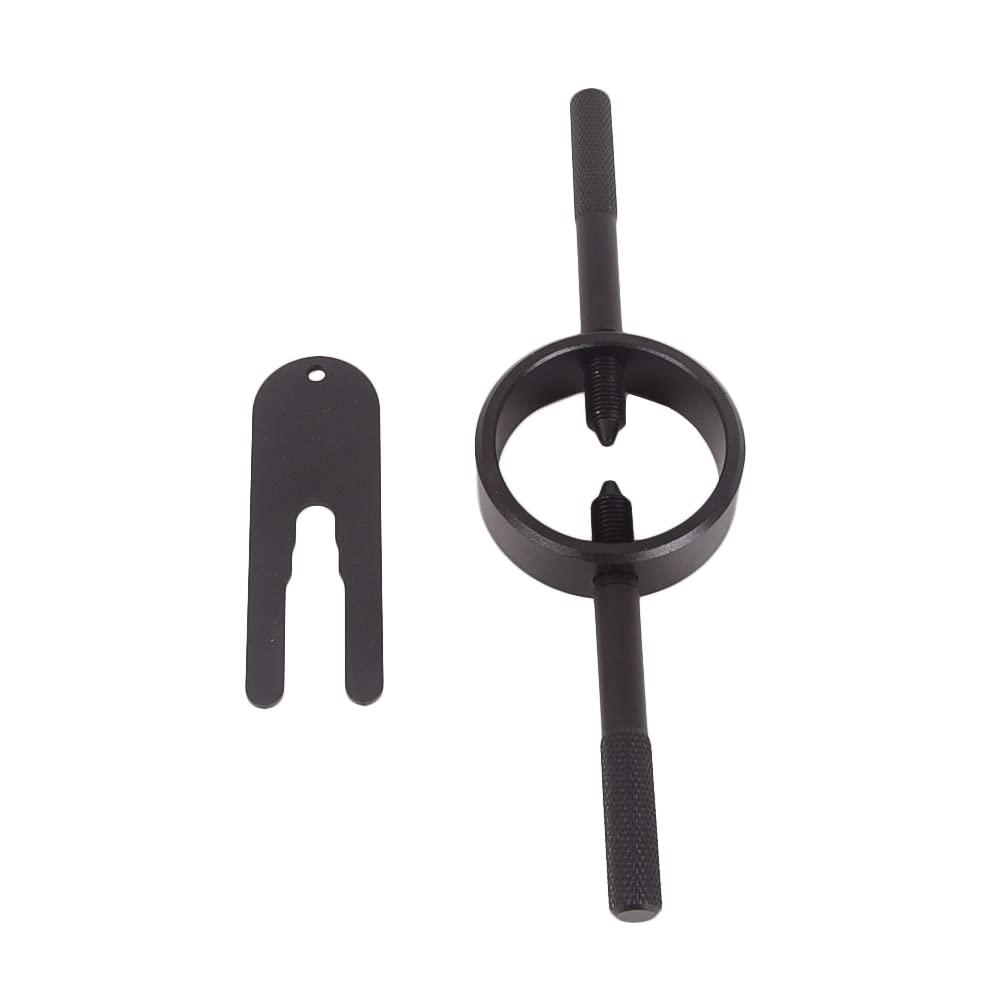 OldBones Universal Motorcycle Fork Spring Compressor Tool Kit Suspension Fork Spring Aluminum Machined Black