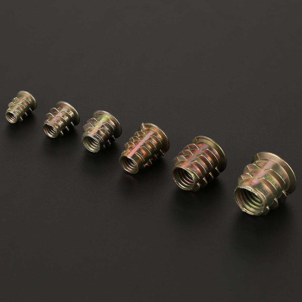 80pcs M4M5M6M8M10 Zinc Alloy Screw In Type Hex Drive Threaded Furniture Insert Nuts Set
