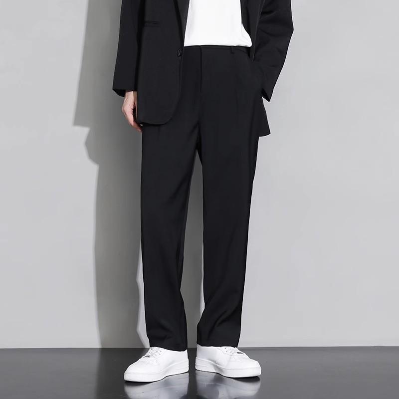 Drooping Pants for Men's Spring and Autumn New Loose Straight Suit Pants for Boys In Summer