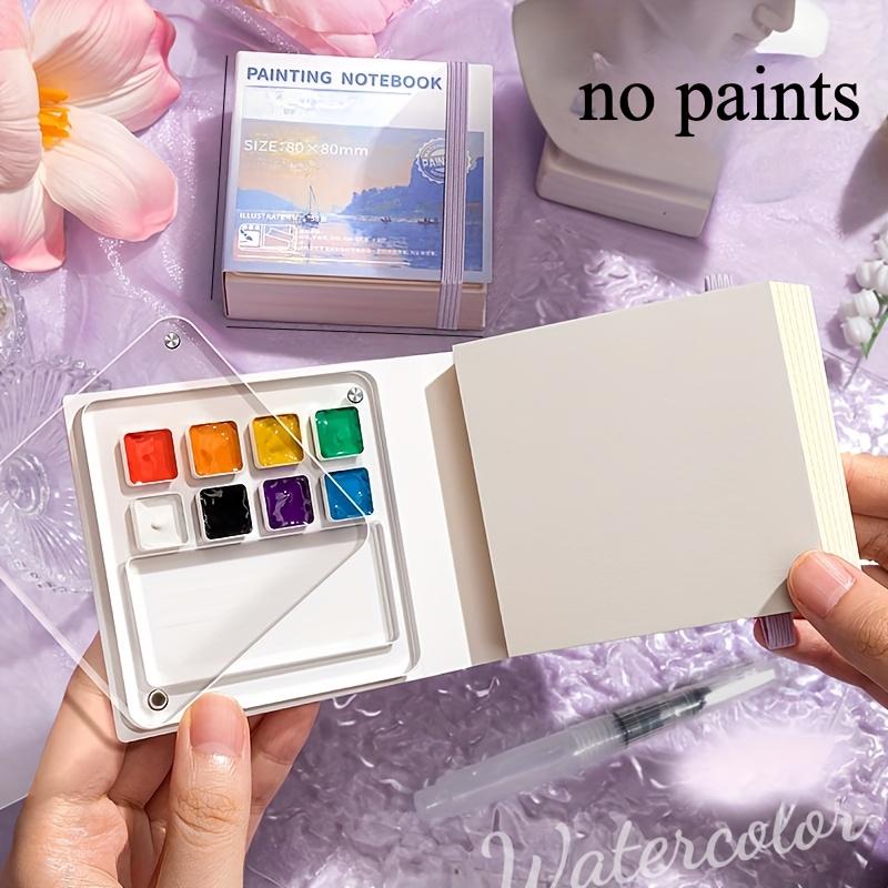 

Mini Watercolor Paint Set with Notebook Palette Travel Art Supplies for Handmade Journal Outdoor Sketching Painting Kit gift