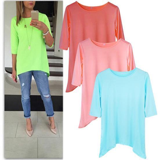 Stylish Women's Loose Medium Sleeve T-shirt Spring Blouse Ideal For Daily Casual Wear