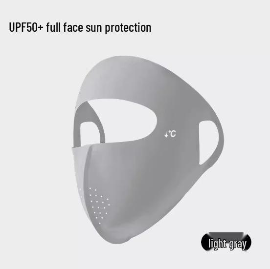 Ice Silk UV Protection Women's Summer Full Face Mask – Thin, Breathable, Seamless Shield for Eyes and Face