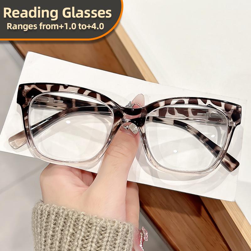 New Retro Classic Square-Framed Reading Glasses With Gradient Color Matching Trendy And Fashionable Reading Glasses