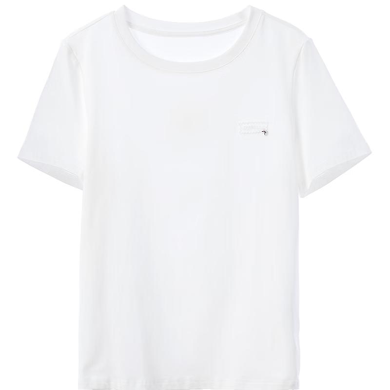 Betu Women s 2026 Summer Basic Round Neck Short Sleeve T-Shirt M