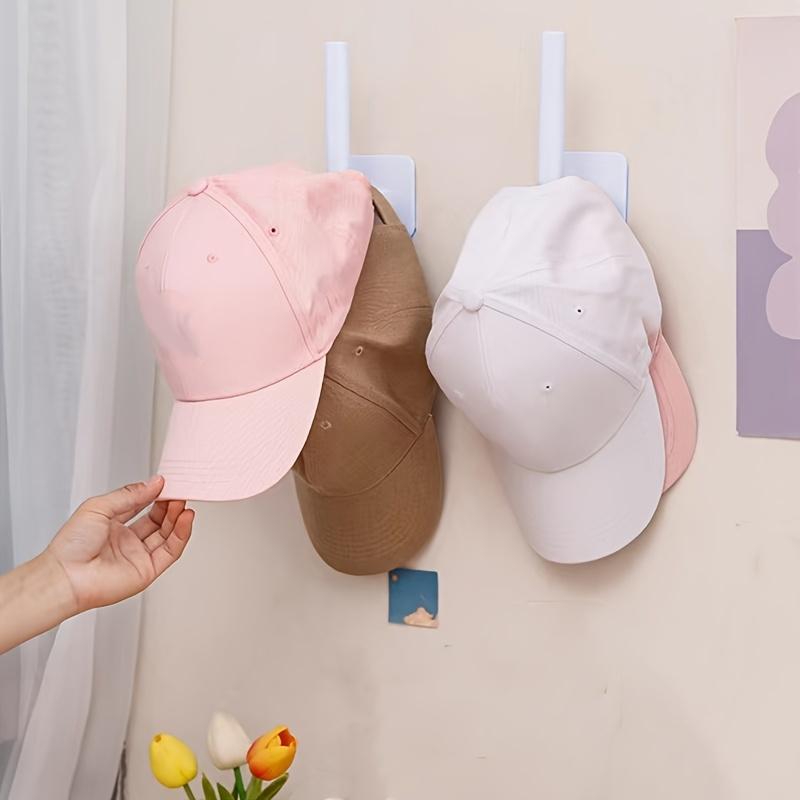 Plastic Wall Hanging Hat Holder, Adhesive L Shaped Wall Hook, Wall Mounted Hanging Storage Hook, Hat Hanging Storage Rack, Household Storage