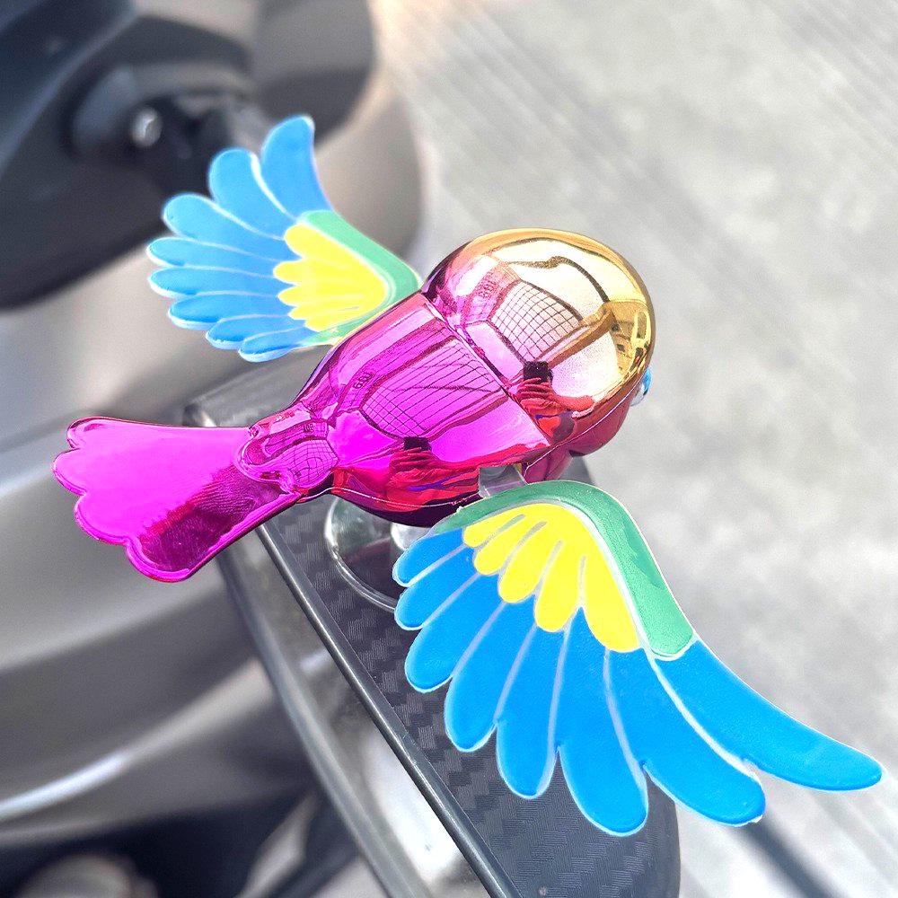 Creative Motorcycle & Scooter Bird Rearview Mirror Ornament - Car-Mounted Decorative Companion