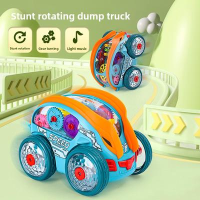 360 Tumbling Electric Stunt Dump Truck with Lights and Music Ideal Children's Toy