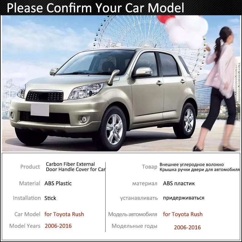 Car Carbon Fiber Door Handle Cover For Toyota Rush 2006 2007 2008 2009 2010 2011 2012 2013 2016 Exterior Accessories Stickers