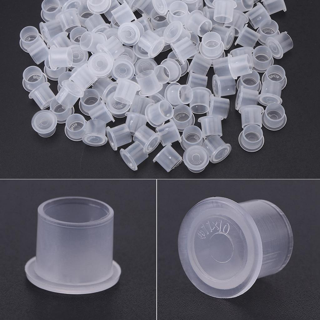 1000 stücke Tattoo Microblading Pigment Tinte Container Tasse Tattoo Tinte Halter Augenbraue Tattoo Kit 11mm