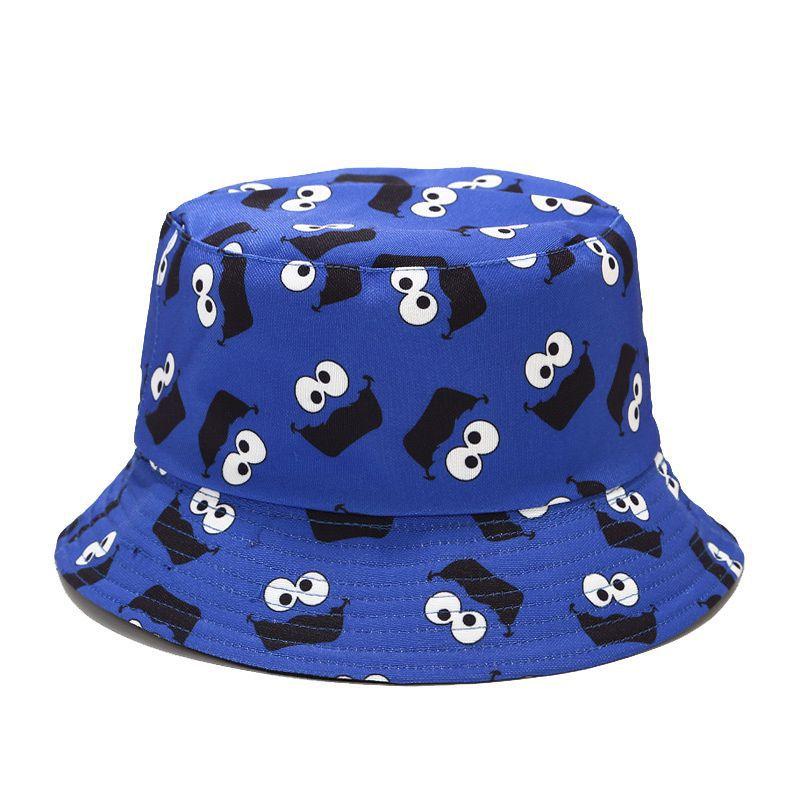 European and American Ins New Cartoon Pattern Bucket Hat Women's Street Trend Double-sided Basin Hat Men's Summer Outdoor Sun Hat