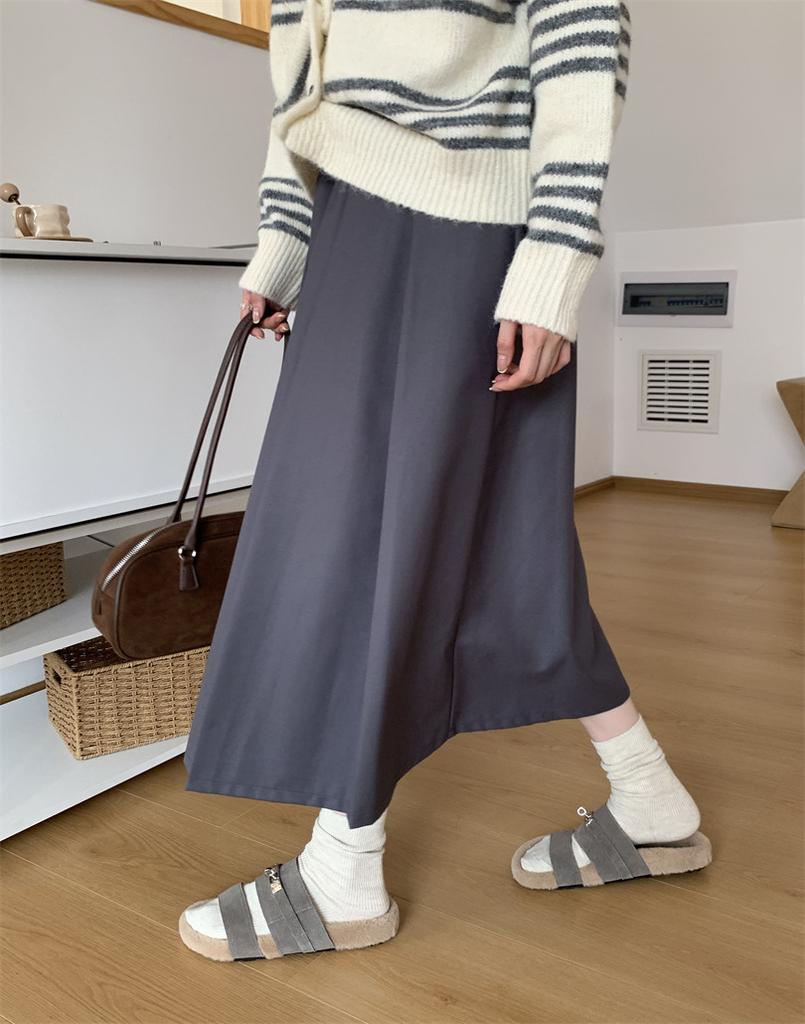 2025 new autumn and winter plush shoes casual outer wear thick-soled color matching one-word women's slippers