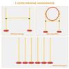 Dog Agility Equipment Training Portable Obstacle for Pet w/Adjustable Hurdles, Jumping Ring, Weave Poles