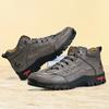 Handmade men boots autumn winter brown leather outdoor hiking sneakers plus size 39-48 male anti slip ankle boots Botas Hombre