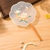 Double-Sided Embroidered Chinese Round Fan: Ancient Style for Hanfu, Qipao, and Children's Dance