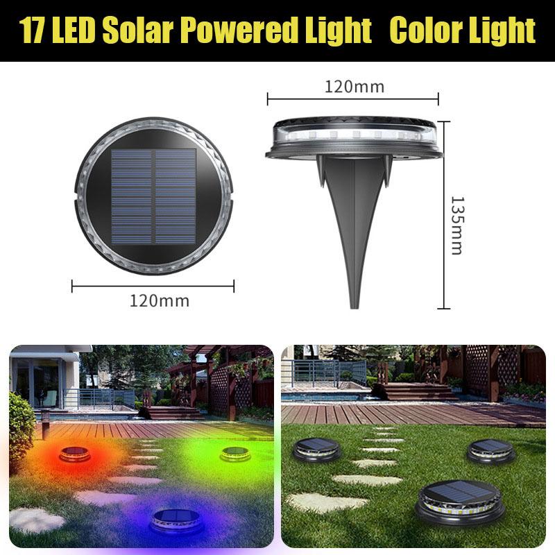Solar Buried LED Lights Outdoor Waterproof Courtyard Garden Insert Ground Color/Warm/White Lawn Landscape Light for Home Yard
