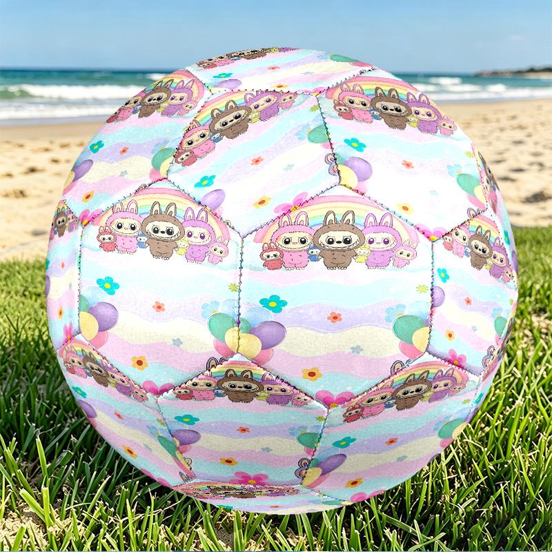 Labubu Print Size 5 Soccer Ball, PU Wear Resistant Football for Match Training and Daily Practice, Birthday Gift for Soccer Fans