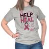 Help Heal Hope Breast Cancer Awareness BCA Womens Graphic Crewneck T Shirt Tee