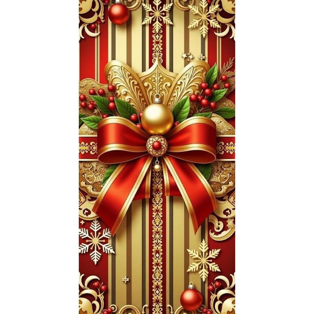 

Big Bows Red Green Linings For Christmas Doors Home Room Kitchen Christmas Decorations Door Cover Outdoor Home Garden Decor