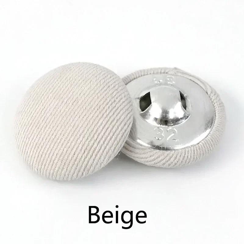 20Pcs Meetee 11-30mm Round Cloth Covered Button Decorative Shank Buttons for Suit Coat Dress Clothes Sewing Buckle Accessories