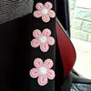 2pcs Ice Silk Pink Flower Shoulder Protection Cartoon Creative Car Seat Belt Shoulder Protection Small Flower Car Interior