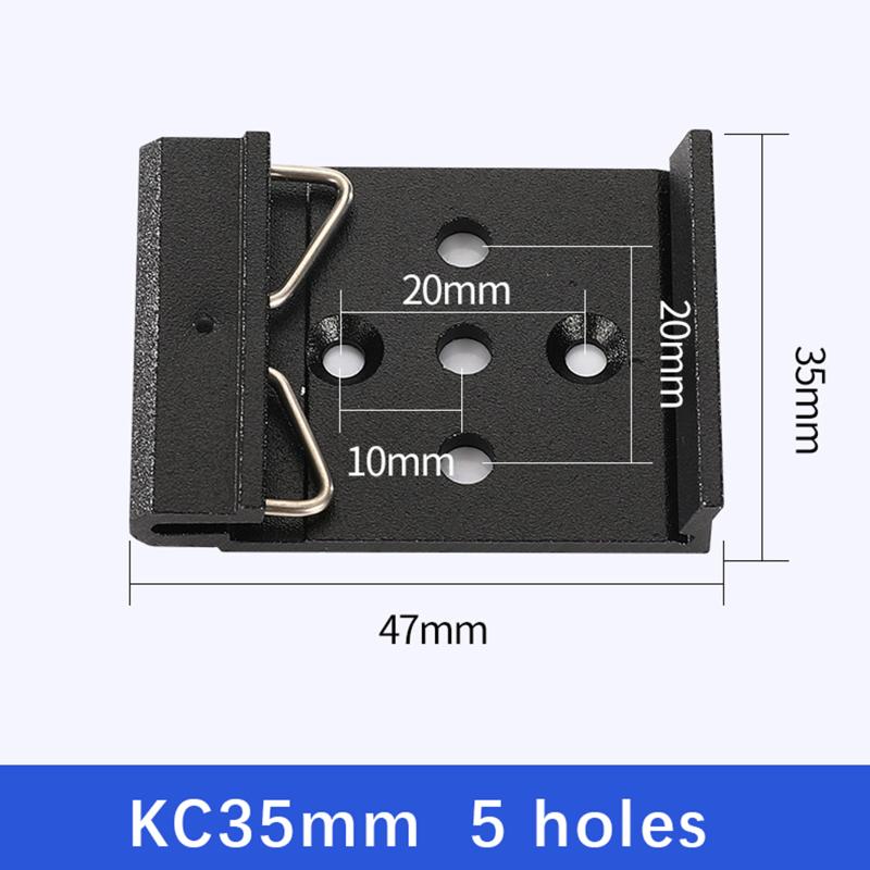 25MM 35MM 45MM Metal DIN Rail Fixed Clamp Clip Relay Mounting Buckle Simple Fixing Rack With Mounting Holes